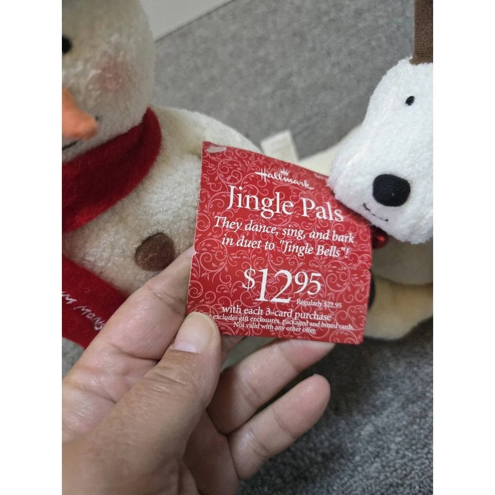 Hallmark Jingle Pals Snowman & Dog Animated Plush Singing 